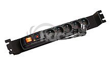 Napjac panel ACAR F5 FA 3m 5 pozci BK vrtane driakov do 19" lt 1U, ACAR-F5-FA 80593013