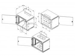 Nstenn rozvdza jednodienly 9U () 600x (h) 595 RBA-09-AS6-CAX-A1