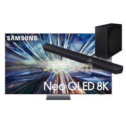 Neo QLED TV SAMSUNG, 163 cm, 8K, 2x DVB-T2/C/S2, 360 Audio, Ambient Mode+, One Connect Box, WiFi, TM2360E, en. tr. G QE65QN900D + HW-Q800D