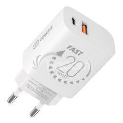 OBAL:ME Cestovn Nabjaka USB-A + USB-C 20W White 8596311273452