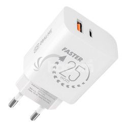 OBAL:ME Cestovn Nabjaka USB-A + USB-C 25W White 8596311273476
