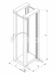 Otvoren 19 "stojan RSX 37U dvojdielny 700hl. RSX-37-XD7-CXX-A1