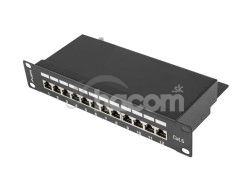PATCH PANEL 12PORT 1U 10" CAT.6 FTP T�NE �IERNY PPF6-9012-B