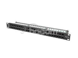 PATCH PANEL 48 PORTOV 1U 19" CAT.6 UTP �IERNY LANBE PPU6-1048-B