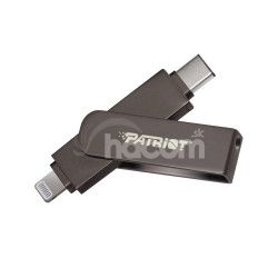 Patriot iLuxe Stick C MFi/512GB/USB 3.2/Lightning + USB-C/ierna PI512GSKM30CL