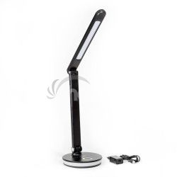Platinet stoln LED lampa 12W stmievaten, dotykov ovldanie, USB port, ierna PLADLL400RGBN