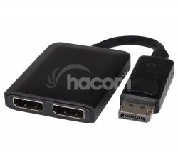 PremiumCord adaptr DisplayPort - 2x DisplayPort, rozrenie + zrkadlenie obrazu, 4K * 2K @ 30Hz kportad17