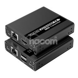 PremiumCord HDMI KVM extender FULL HD 1080p na 70m s prenosom USB khext70-6