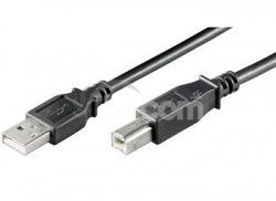 PremiumCord Kbel USB 2.0, AB, 5m, ierna ku2ab5bk