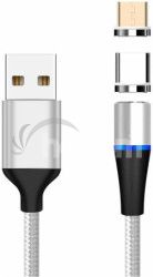 PremiumCord Magnetick micro USB a USB-C nabjac a dtov kbel 1m, strieborn ku2m1fgi