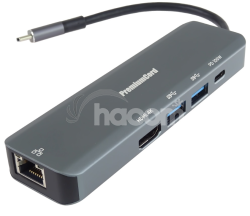 PremiumCord USB-C na HDMI, 2x USB3.2, PD 100W, RJ45 KU31DOCK19