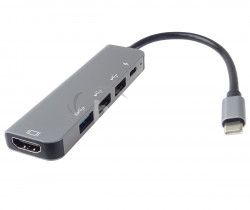 PremiumCord USB-C na HDMI + USB3.0 + 2x USB2.0 + PD(power delivery) adaptr ku31dock15
