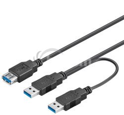 PremiumCord USB Y kbel A/Male + A/Male + A/Female KU3Y02