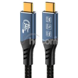 PremiumCord USB4� Version2.0 80Gbps 16K@60Hz 240W Thunderbolt 3 a 4 k�bel 0,8m ku4ca08
