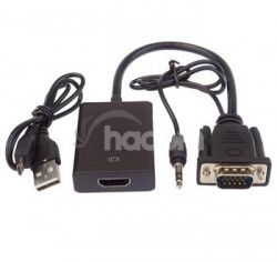 PremiumCord VGA + audio elektronick konvertor na rozhran HDMI FULL HD 1080p khcon-49