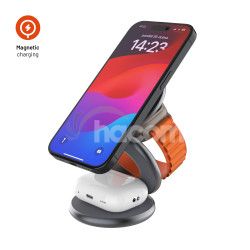 Qi nab�ja�ka 3v1 FIXED MagPowerstation Round FIXMPOS-RO-GR