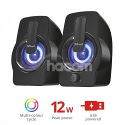 repro TRUST Gemi RGB 2.0 Speaker Set - black 22948