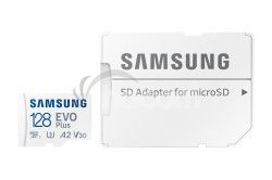 Samsung EVO Plus/micro SDXC/128GB/UHS-I U3 / Class 10/+ Adaptr/Biela MB-MC128SA/EU