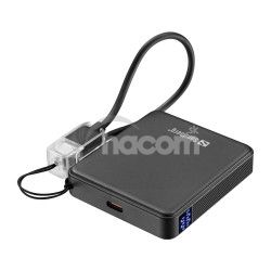 Sandberg Nano Powerbank 5000 mAh PD20W, kompaktn� powerbanka s USB-C k�blom, �ierna 421-33