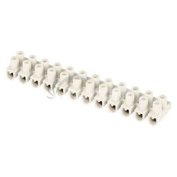 Skrutkov� svorkovnica 12� 2,5�4 mm2, 450 V, biela A4101