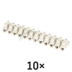Skrutkov� svorkovnica 12� 2,5�4mm2, 450 V, biela, 10 ks 10ks A4105
