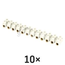 Skrutkov� svorkovnica 12� 4�6mm2, 450 V, biela, 10 ks 10ks A4106