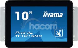 10 "iiyama TF1015MC-B2: VA, WXGA, Capacitive, 10P, 500cd / m2, VGA, DP, HDMI, ierny TF1015MC-B2