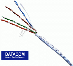 DATACOM UTP Cat5e PVC kbel 305m (drt), biely 1107