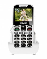 EVOLVEO EasyPhone XD, mobiln telefn pre seniorov s nabjacm stojanom (biela farba) EP-600-XDW