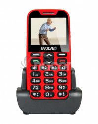 EVOLVEO EasyPhone XD, mobiln telefn pre seniorov s nabjacm stojanom (erven farba) EP-600-XDR