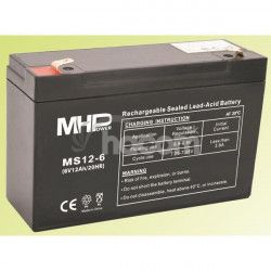 Pb akumultor MHPower VRLA AGM 6V / 12Ah (MS12-6) MS12-6