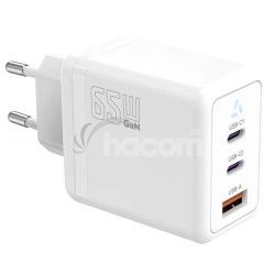 TB Touch 65W GaN Power Adapter, 2x USB C + USB A AZTBXUL3USB65WW