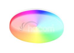 Tellur WiFi Smart LED okrhle stropn svetlo, 24W, 3000-6500K + RGB, biele TLL331401