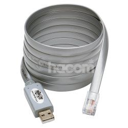 Tripplite Adaptr USB-A/RJ45, kompatibiln s Cisco, 250Kb/s (Samec/Samec), siv kbel 1.83m U209-006-RJ45-X