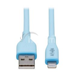 Tripplite Kbel USB-A/Lightning Synch/Nabjanie,MFi,Samec/Samec,Safe-IT Antibakt,flex,sv.modr, 0.91m M100AB-003-S-LB