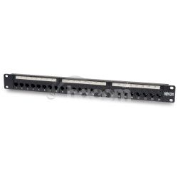 Tripplite Patch panel priechodn pre mont do racku 1U, 24x Cat6/Cat5, RJ45 Ethernet N254-024