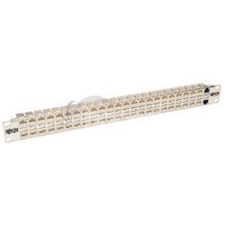 Tripplite Patch panel priechodn STP tienen pre mont do racku 1U, 48x Cat6a, RJ45 Ethernet N254-048-SH-6A