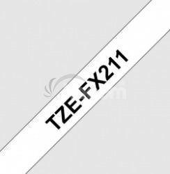 TZE-FX211, biela / ierna, 6mm TZEFX211