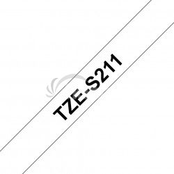 TZE-S211, biela/ierna, 6mm TZES211