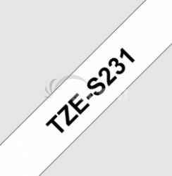 TZE-S231, biela/ierna, 12mm TZES231