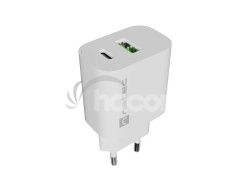 Univerz�lna nab�ja�ka Natec RIBERA 20 W 1X USB-A + 1X USB-C, biela NUC-2396