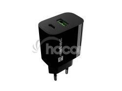 Univerz�lna nab�ja�ka Natec RIBERA 20 W, 1X USB-A + 1X USB-C, �ierna NUC-2397