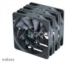 ventiltor Akasa - 12 cm VIPER S-flow 3ks B AK-FN065-BKT03