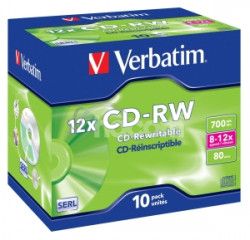 VERBATIM CD-RW (10-Pack) / Jewel / 12x / 700MB 43148