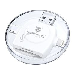 VIKING takou pamovch kariet V4 USB3.0 4V1 biela VR4V1W
