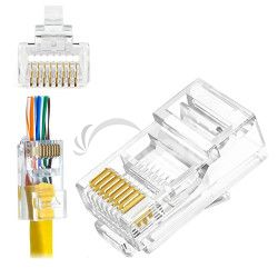 W-Star Konektor UTP RJ45EZ Cat5e 1000ks 3U pozlten 5SLD pass through RJ45EZC5T RJ45EZC5T