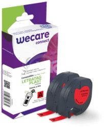 WECARE ARMOR p�ska 2ks kompatibiln� s DYMO S0721630, Black/Red, 12MM*4M K80058W4