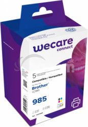 WECARE ink pre BROTHER LC-985,2xern / CMY K10173W4