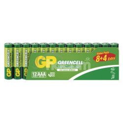 Zinko-chloridov� bat�ria GP Greencell R03 (AAA), 12 ks 12ks B1210F
