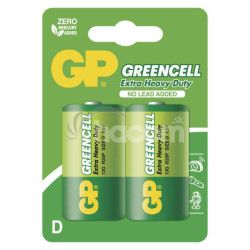 Zinko-chloridov� bat�ria GP Greencell R20 (D), 2 ks 2ks B1241